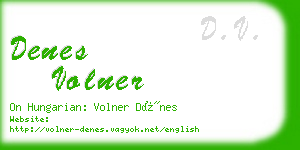 denes volner business card